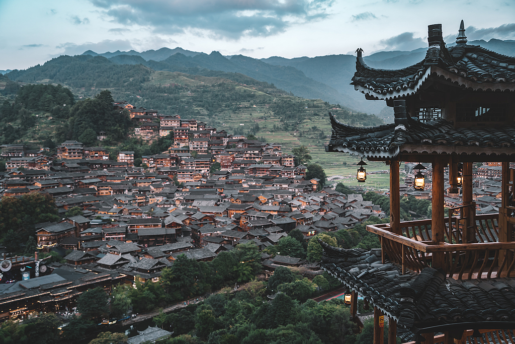 One-Thousand-Household Miao village of Xijiang. /VCG