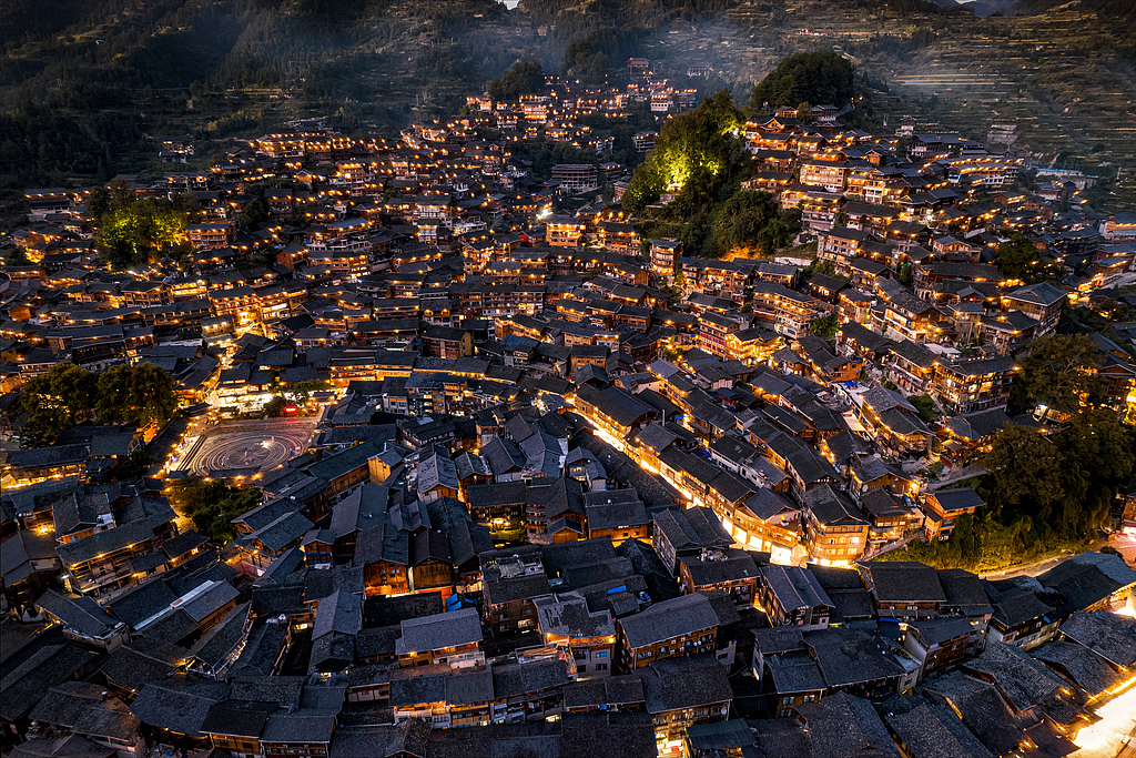 One-Thousand-Household Miao village of Xijiang. /VCG