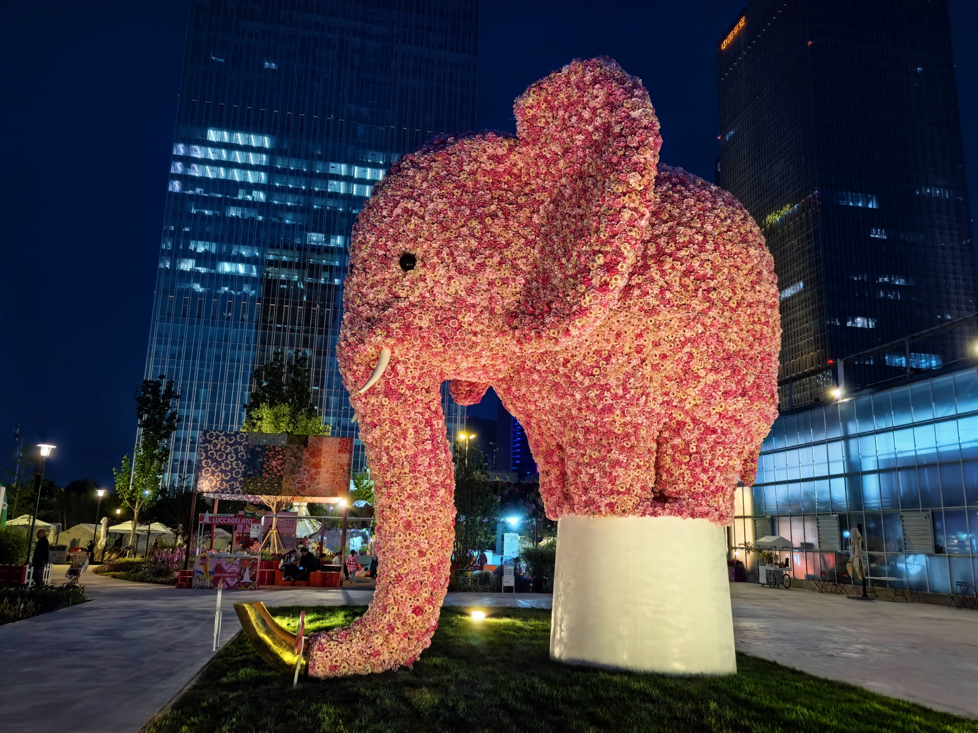 A floral display of the 2026 Beijing International Flower Show is seen in Beijing on May 4, 2026. /CGTN