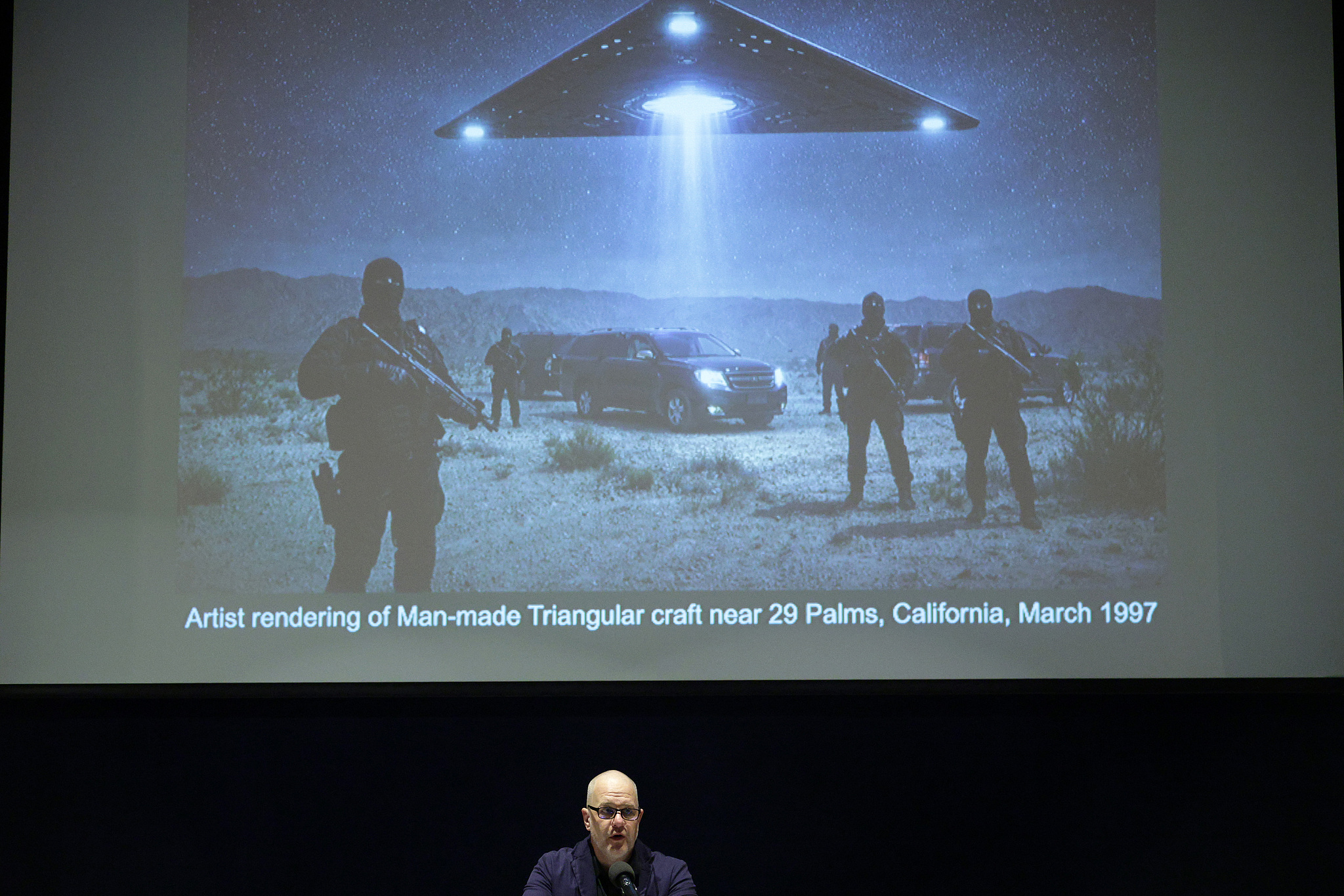 Former Marine Corps Sergeant Roderick Castle speaks during a presentation on UAP/UFO at the National Press Club in Washington, DC, the US, May 8, 2026. /VCG