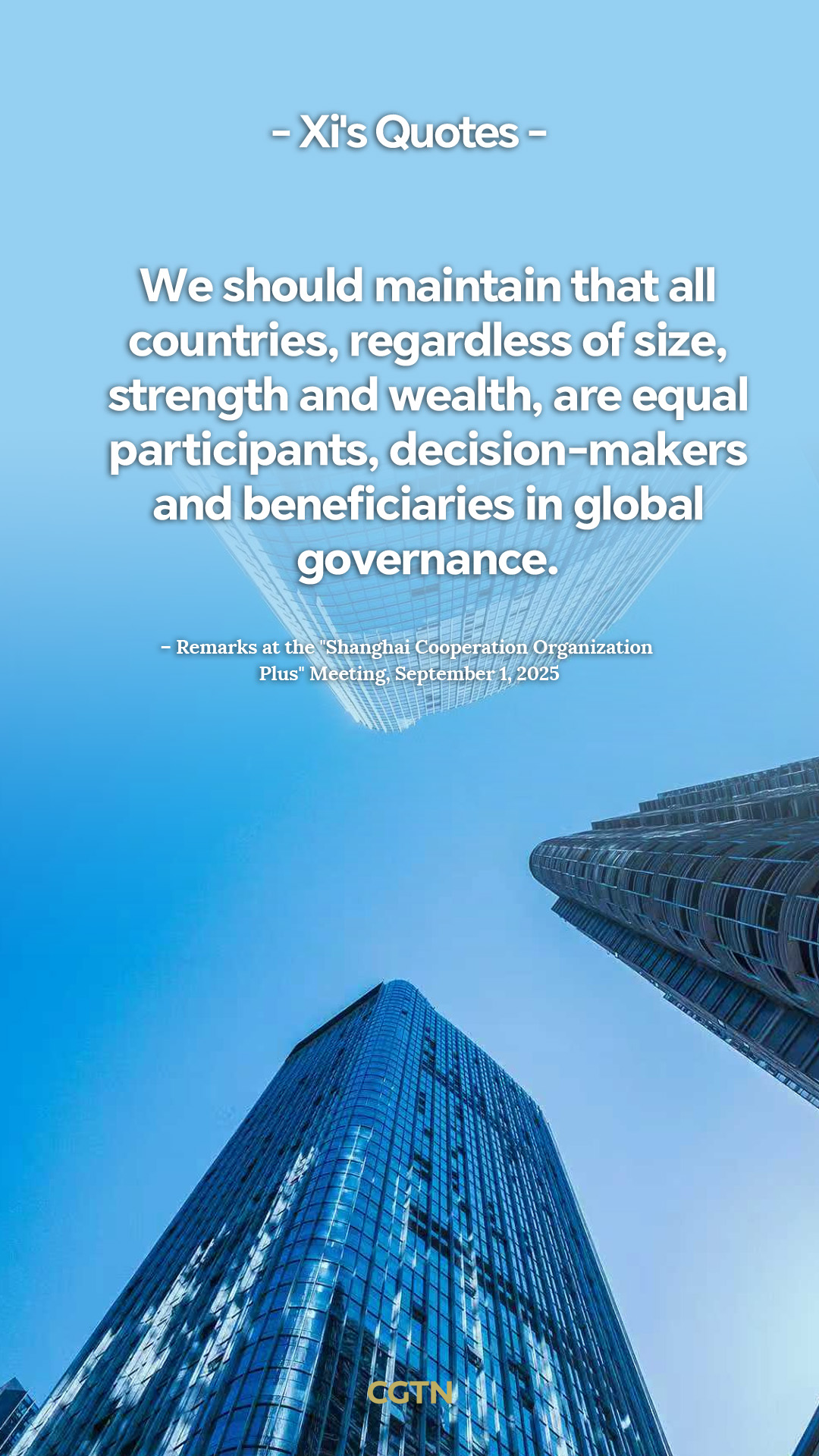 President Xi Jinping's key quotes on advancing global governance