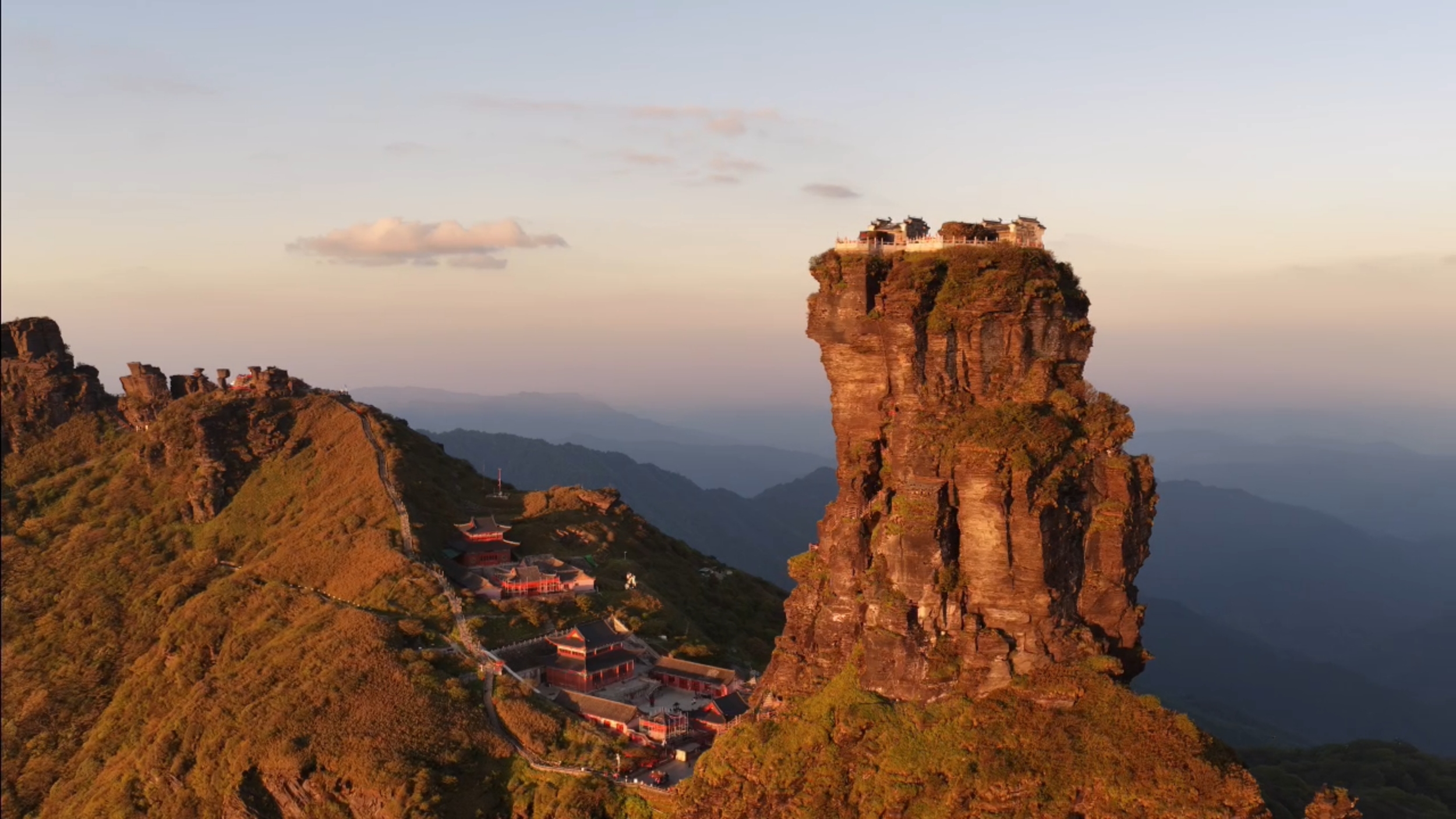 Mount Fanjing is seen in southwest China's Guizhou Province on May 5, 2026. /Tongren Media Convergence Center