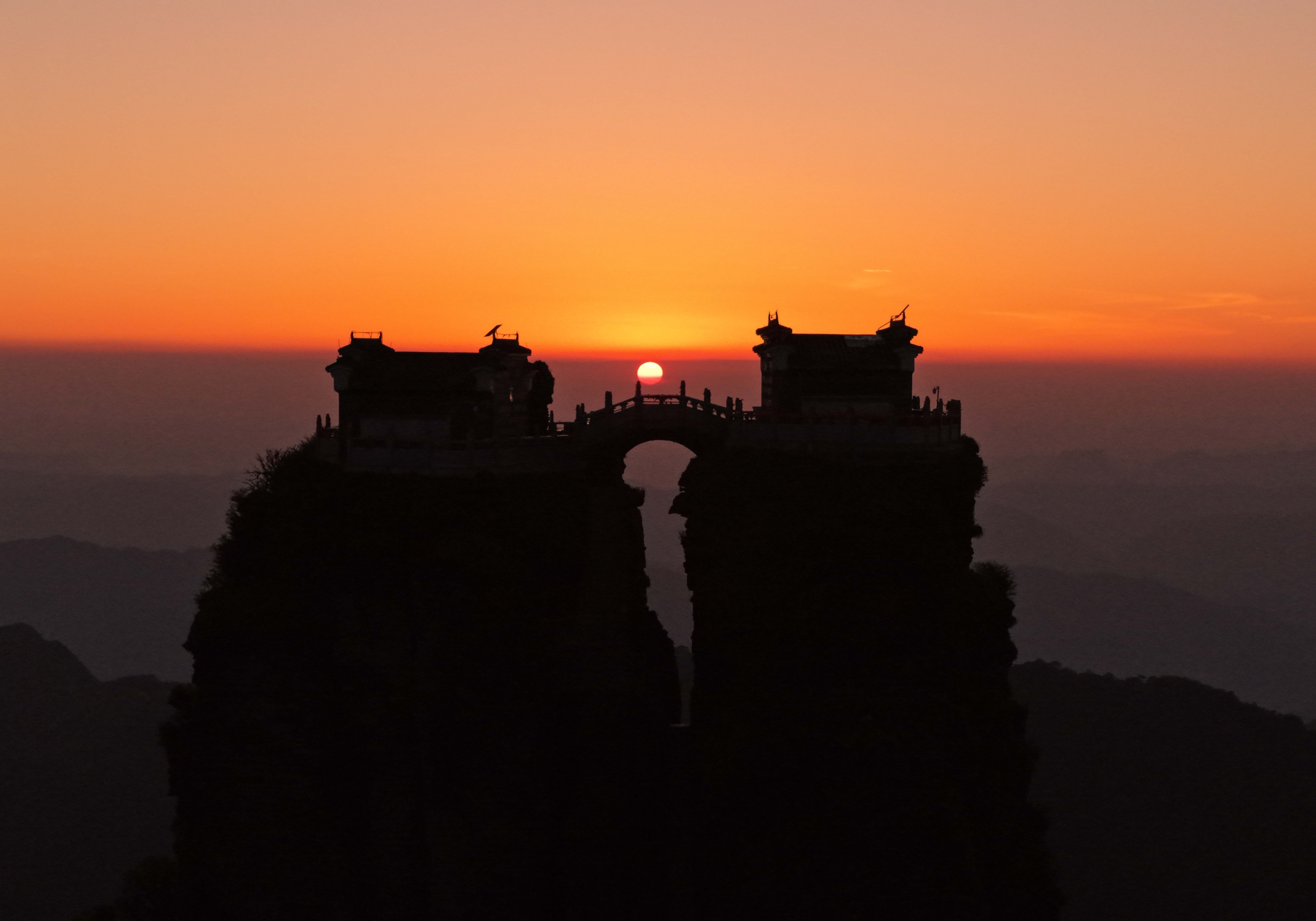 Mount Fanjing is seen in southwest China's Guizhou Province on May 5, 2026. /Tongren Media Convergence Center
