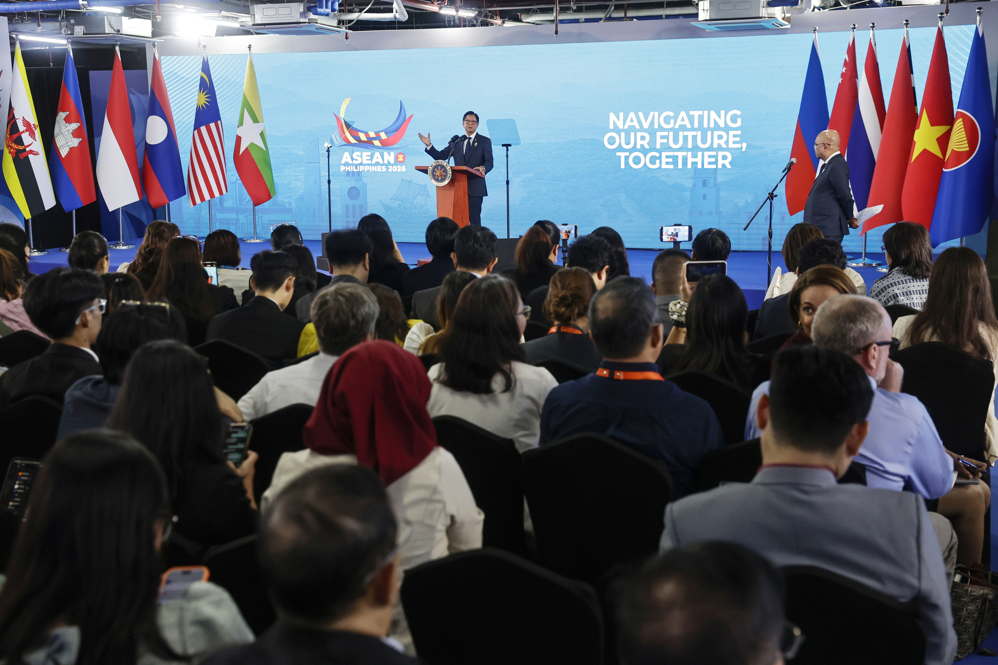 Philippines President Ferdinand Marcos Jr addresses a press conference on the sidelines of the 48th Association of Southeast Asian Nations (ASEAN) Summit and Related Meetings in Lapu-Lapu City, Cebu Province, Philippines, May 8, 2026. /VCG