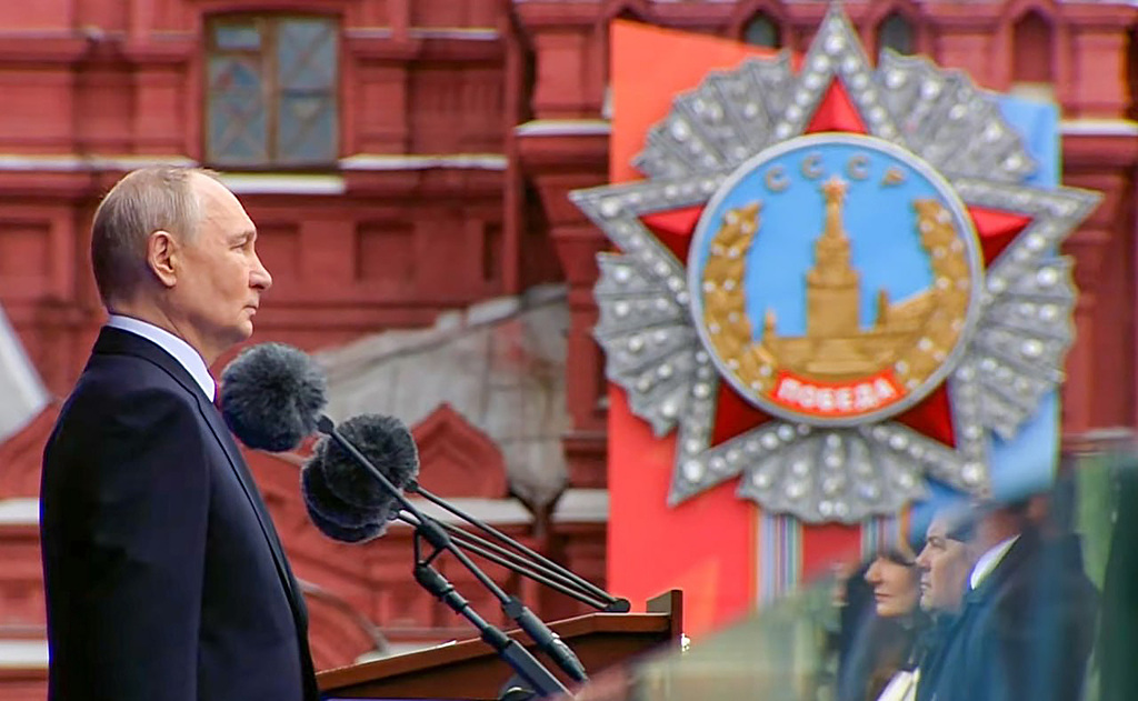 Russian President Vladimir Putin gives a speech during the Victory Day military parade at Red Square in Moscow, Russia, May 9, 2026. /VCG