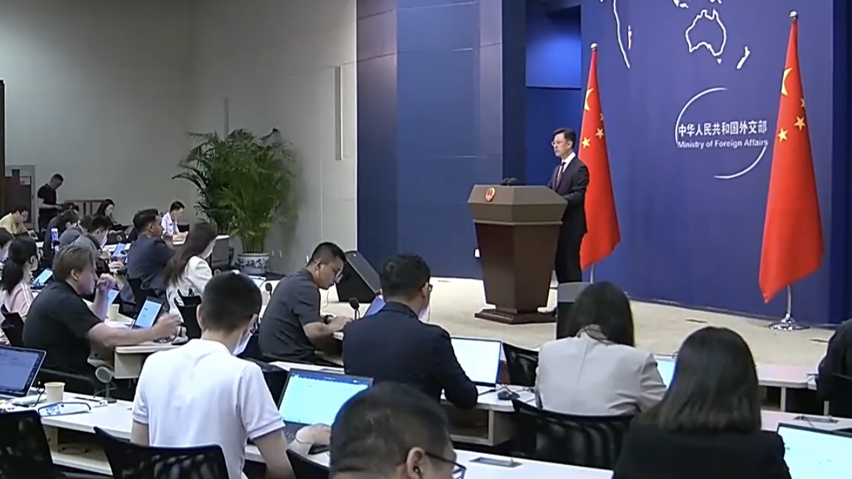 Chinese Foreign Ministry spokesperson Guo Jiakun answers questions at a regular press briefing on May 12, 2026. /CMG