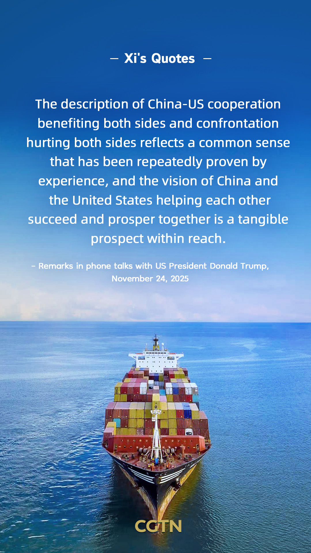 President Xi Jinping's key quotes on China-US relations