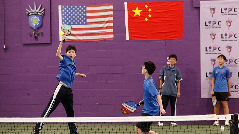 The 2025 Chinese Youth Pickleball Cultural Exchange Tour in US is held New York, US, August 28, 2025. /VCG