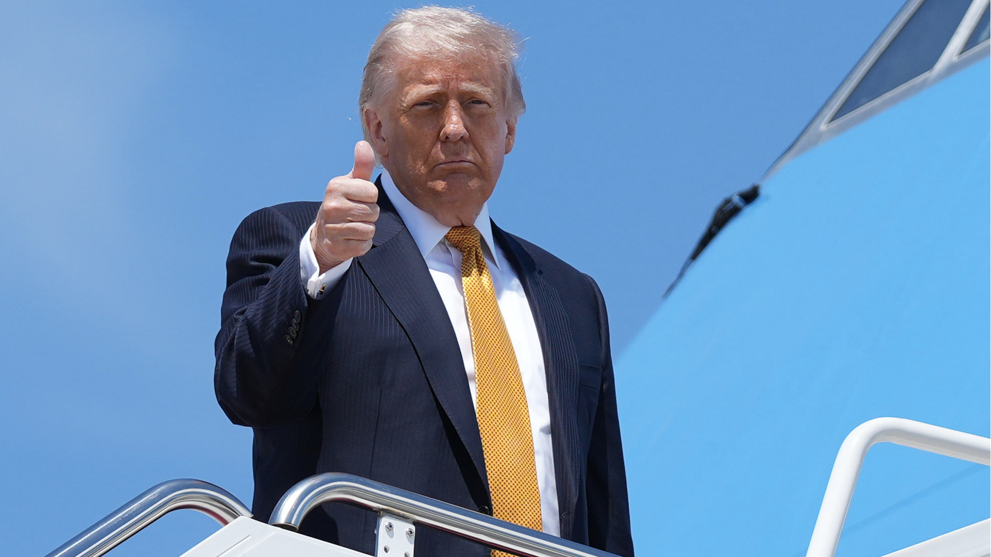 US President Donald Trump boards Air Force One at Joint Base Andrews, Md., for a trip to China, May 12, 2026. /CFP