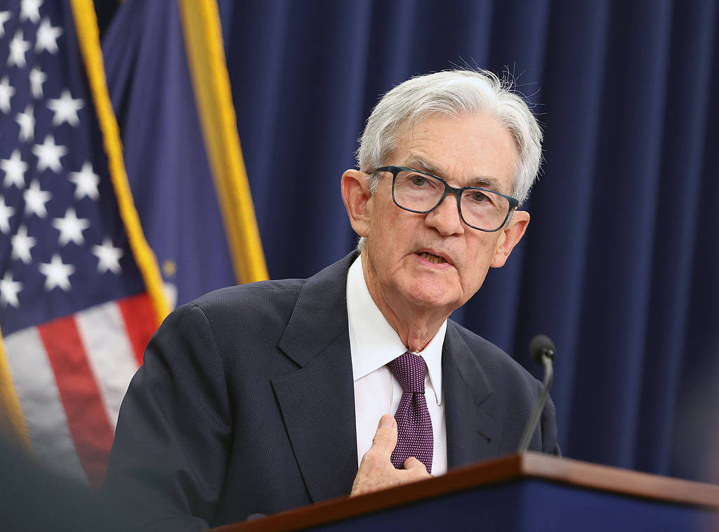 US Federal Reserve Chairman Jerome Powell holds a press conference at the Federal Reserve Board Building, Washington DC, US, April 29, 2026. /VCG