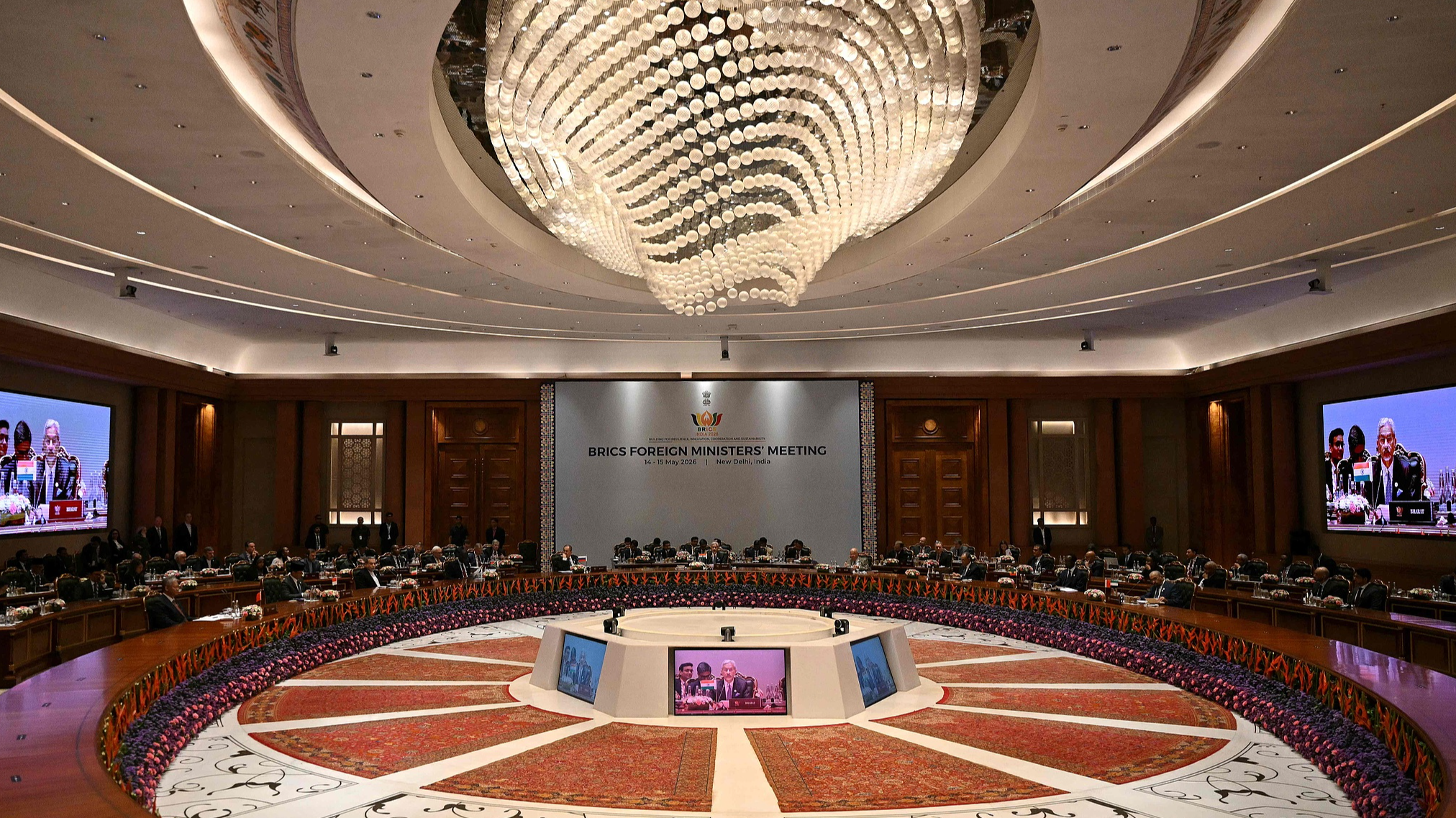 The BRICS foreign ministers' meeting is held in New Delhi, India, May 14, 2026. /VCG