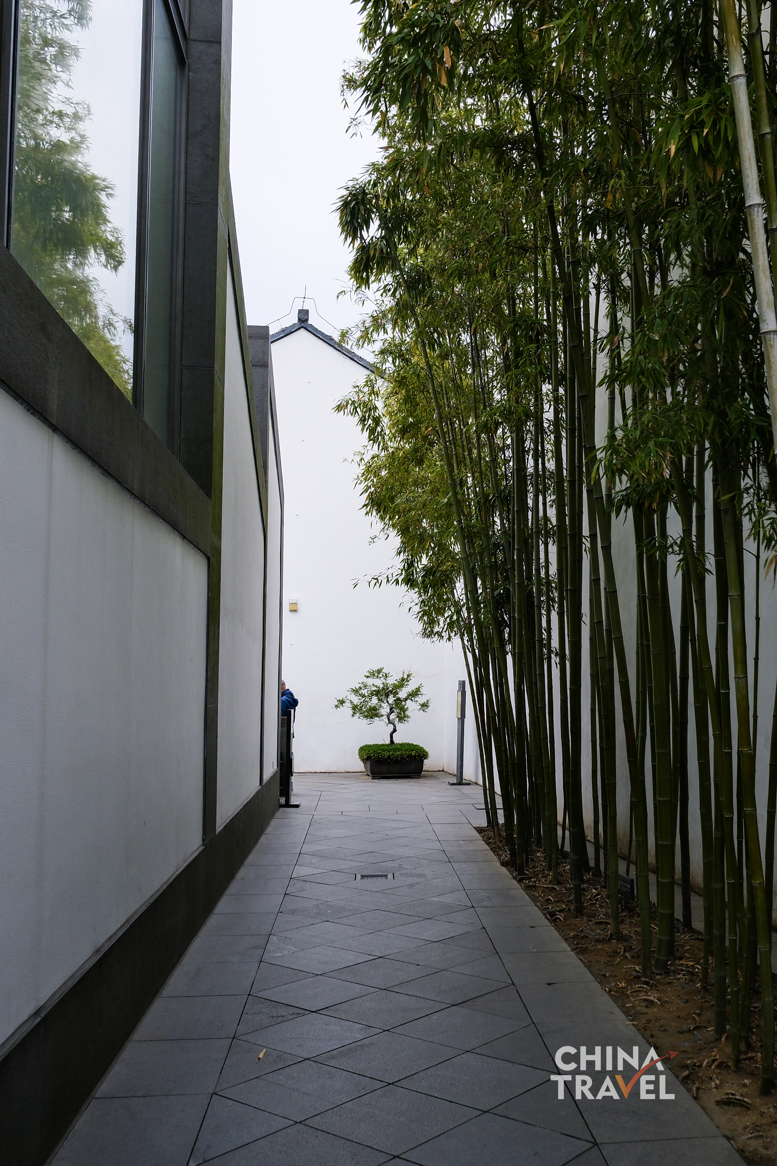 Garden corridors, bamboo paths and stone steps help create a sequence of controlled spaces in Suzhou, where movement is guided through framed transitions. /CGTN