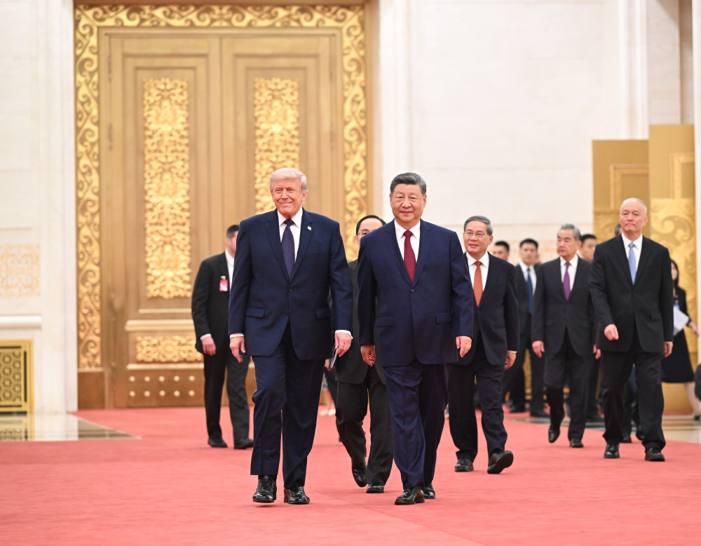 Chinese President Xi Jinping holds a banquet to welcome US President Donald Trump on his state visit to China at the Great Hall of the People in Beijing, capital of China, May 14, 2026. /Xinhua