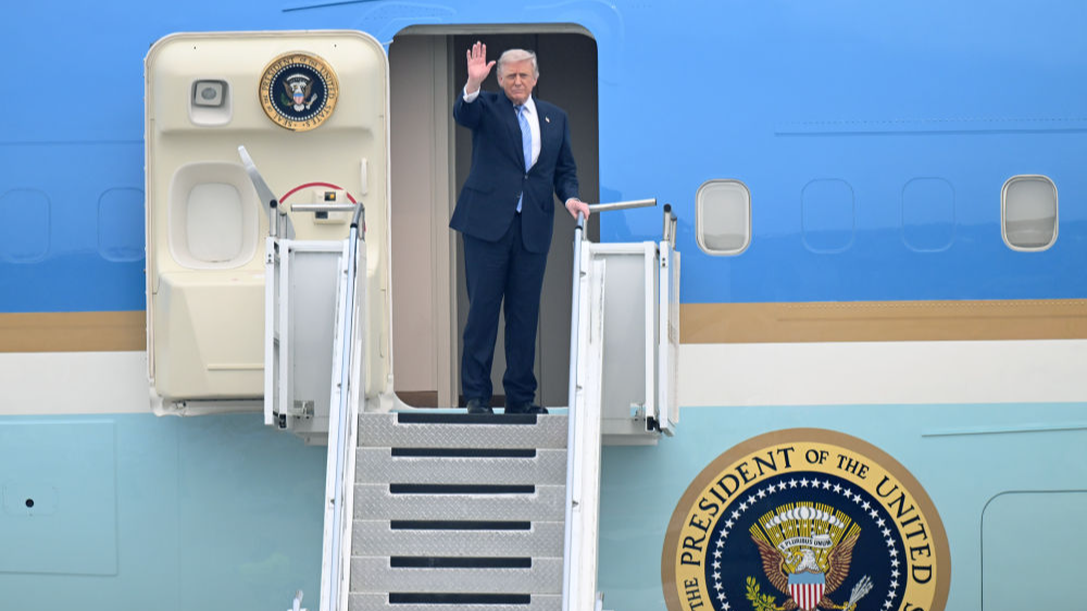 US President Donald Trump departs Beijing after state visit to China