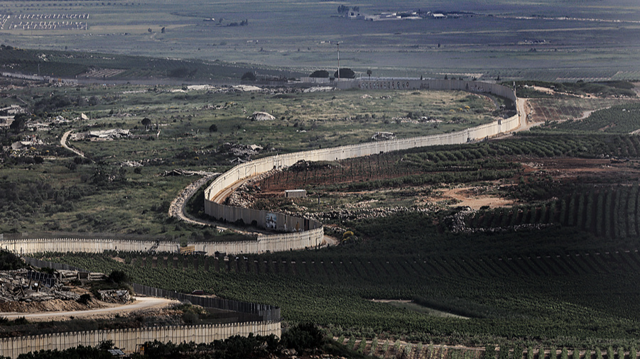 A view of the border wall near the Lebanon-Israel border on May 13, 2026. /VCG