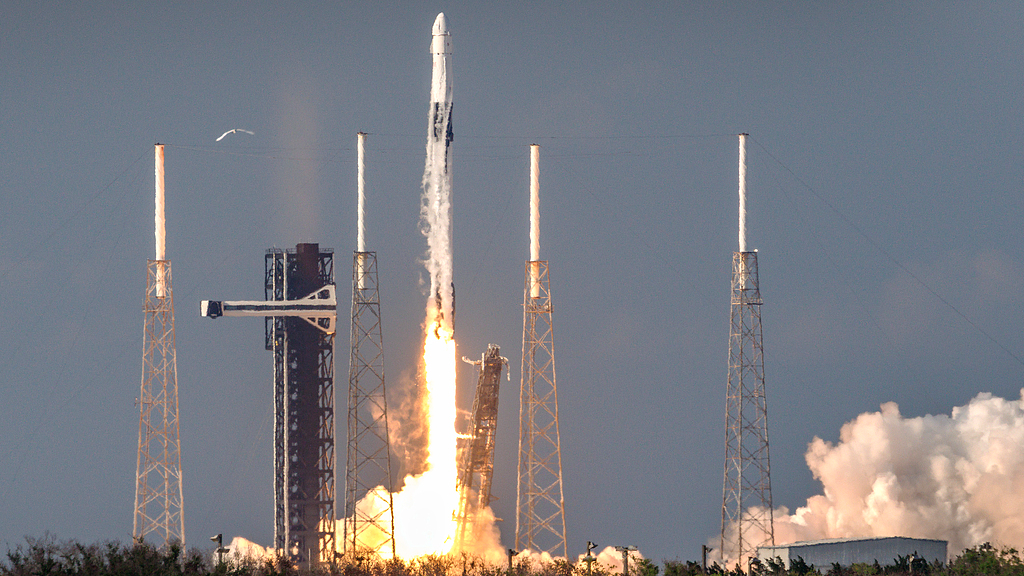 NASA's SpaceX CRS-34 mission lifts off aboard a Dragon cargo spacecraft on a Falcon 9 rocket from Cape Canaveral Space Force Station, Florida, US, May 15, 2026. /VCG