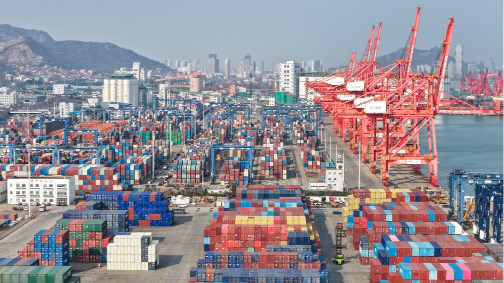 A container terminal of Lianyungang Port in east China's Jiangsu Province, March 10, 2026. /Xinhua