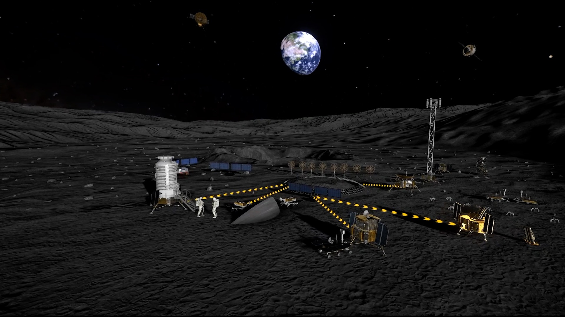 An illustration of the International Lunar Research Station. /CMG