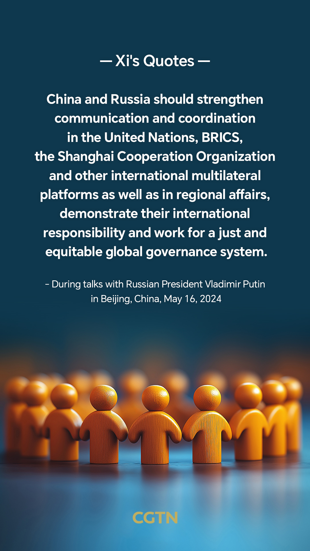 President Xi Jinping's key quotes on how China, Russia advance global governance reforms