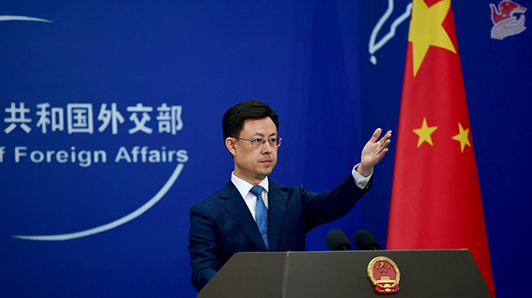 Chinese Foreign Ministry spokesperson Guo Jiakun at a press briefing in Beijing, China, May 18, 2026. /Chinese Foreign Ministry
