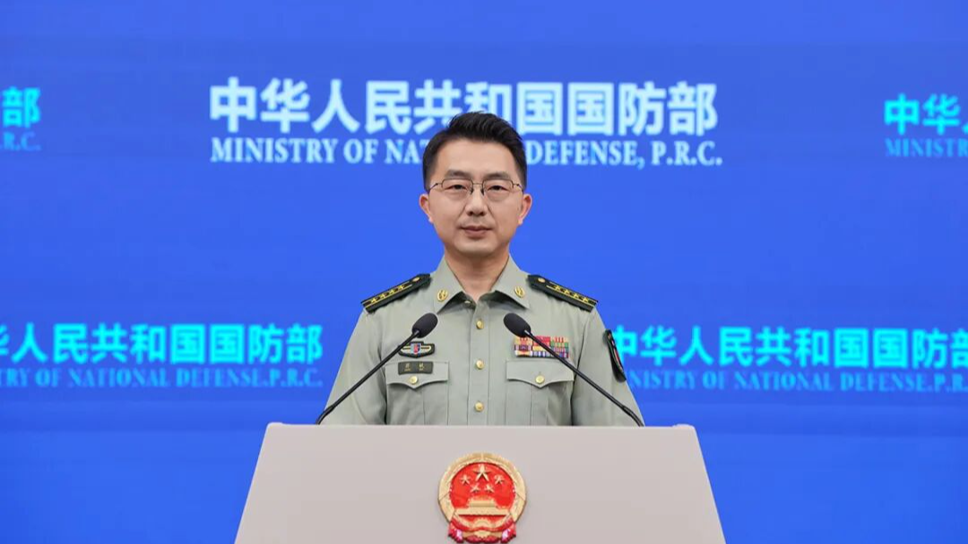 Jiang Bin, spokesperson for the Ministry of National Defense, at a press conference in Beijing, China, May 18, 2026. /Ministry of National Defense