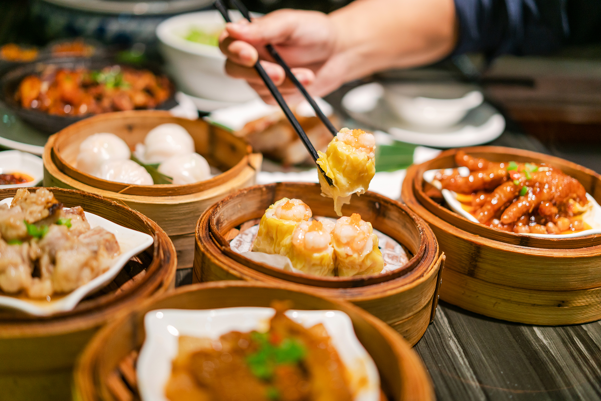 Dim sum is counted as one of the staples of Cantonese cuisine. /VCG