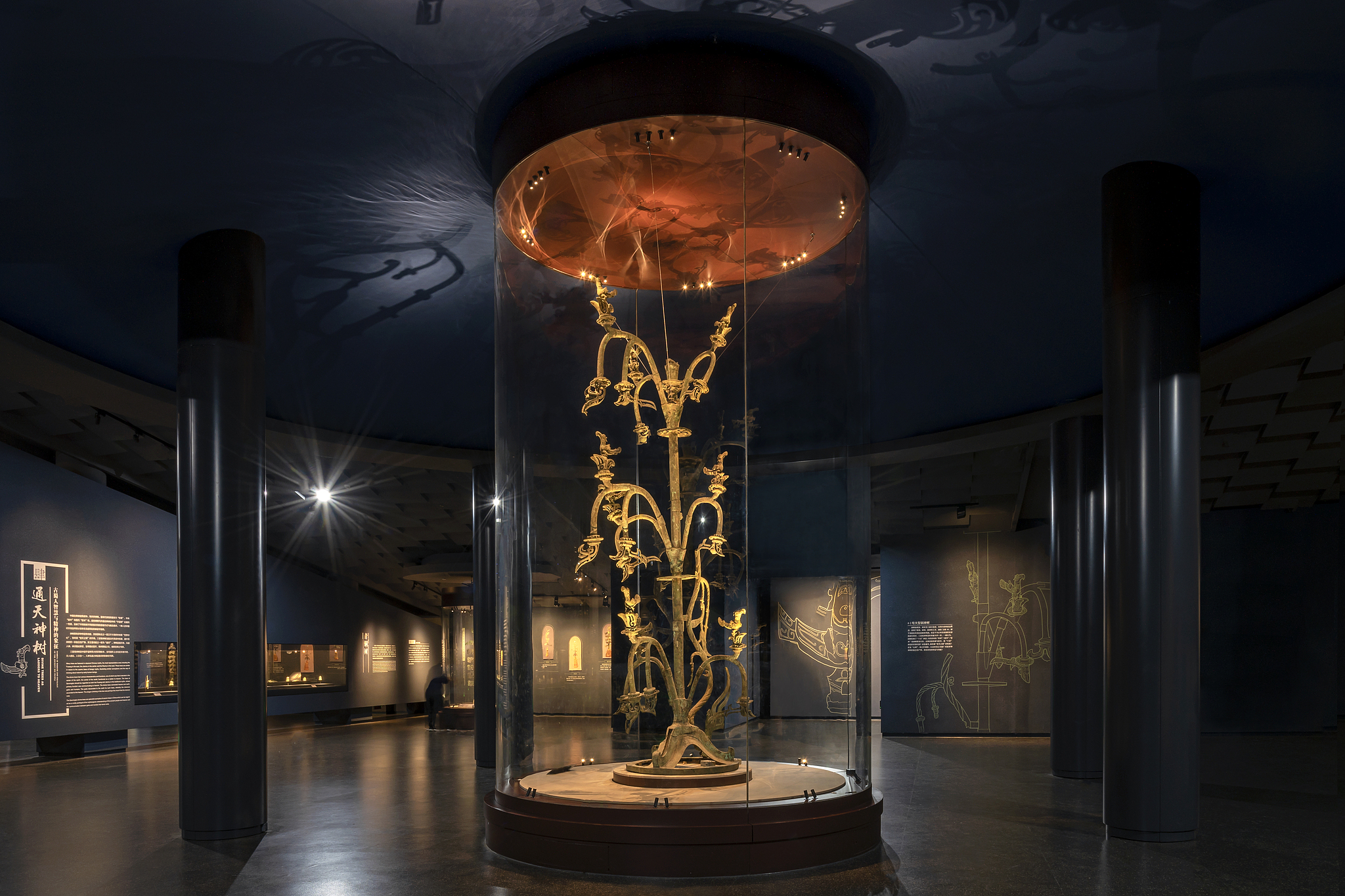 Profile photo of the massive bronze sacred tree from Sanxingdui site, May 22, 2021. /CFP