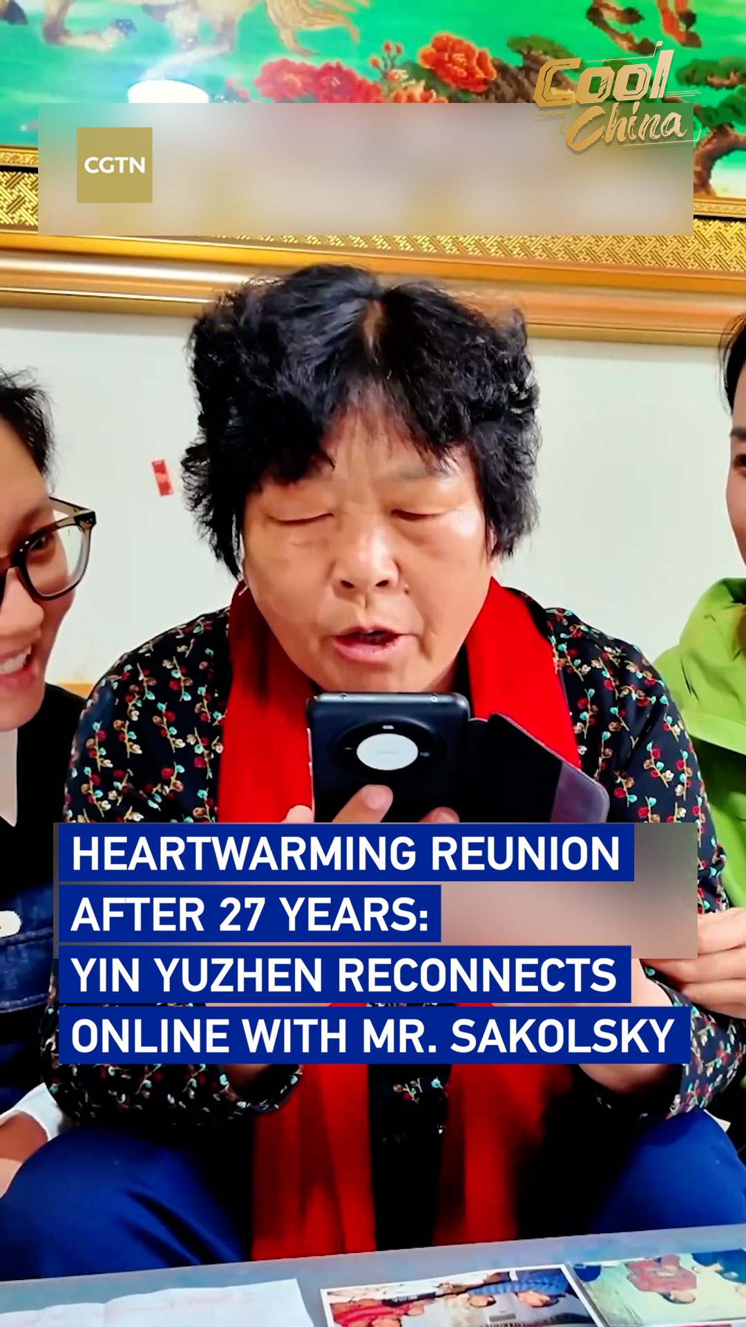Yin Yuzhen reconnects online with Mr. Sakolsky after 27 years