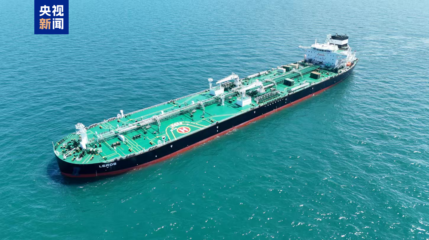 A oil tanker which was delivered more than five months ahead of schedule. /CMG