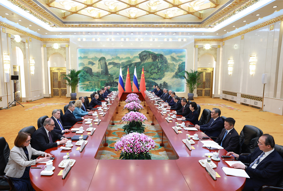 Chinese President Xi Jinping holds talks with Russian President Vladimir Putin in Beijing, China, May 20, 2026. /Xinhua