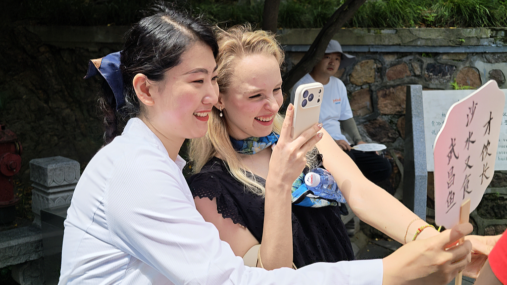 Russian students visit a museum in Wuhan, China's Hubei Province, on May 16, 2026. /VCG