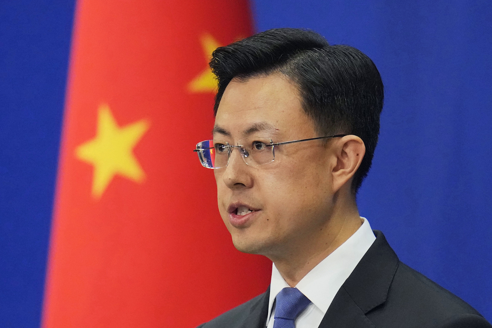 Chinese Foreign Ministry spokesperson Guo Jiakun holds a press conference in Beijing on May 21, 2026. /VCG