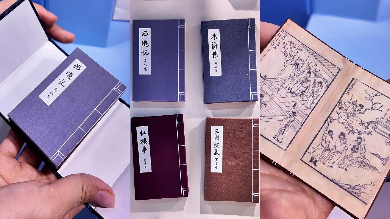 Chinese classic novel fridge magnets open like real books