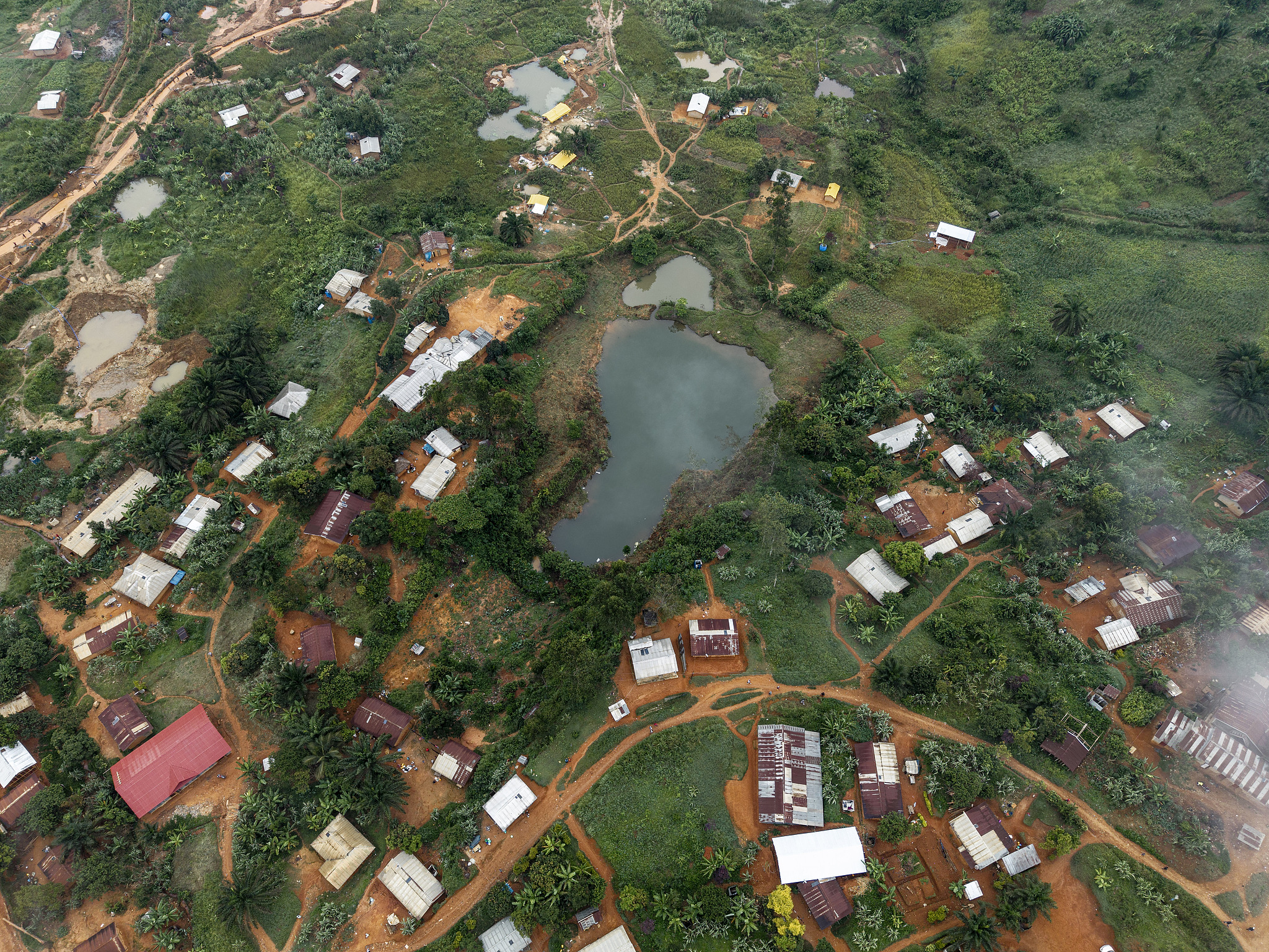 An aerial view of the town of Mongbwalu of Ituri Province, Democratic Republic of Congo, May 21, 2026. /VCG