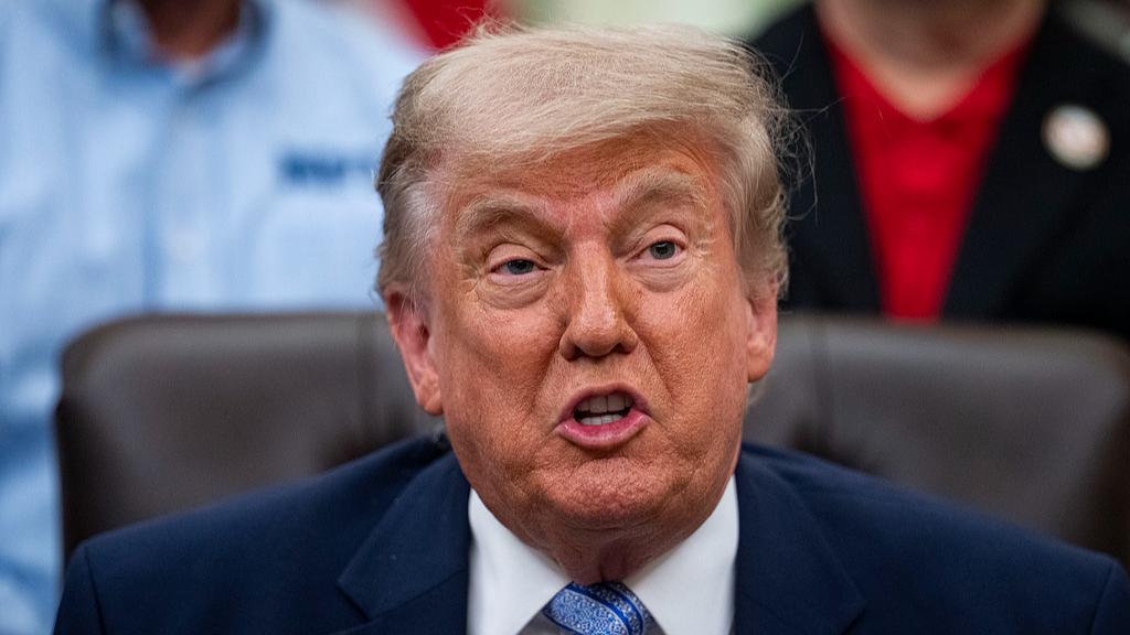 US President Donald Trump speaks in the Oval Office at the White House in Washington, DC, May 21, 2026. /VCG