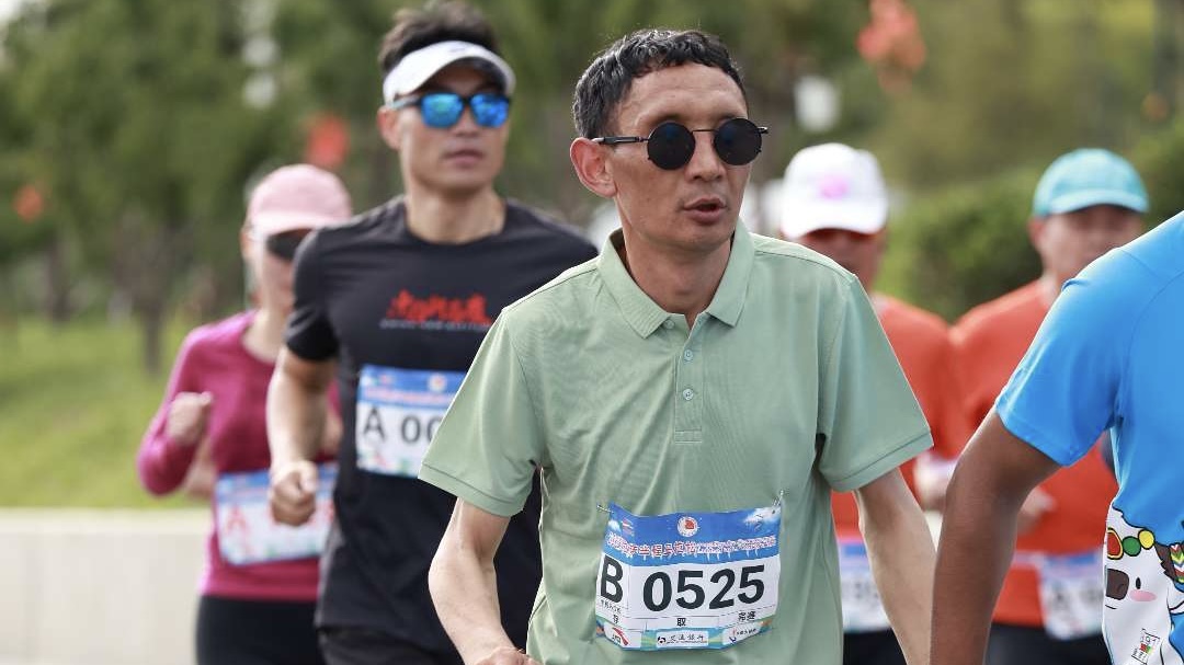 Nyima Wangdu taking part in the Lhasa Half Marathon in Lhasa, Xizang, China, September 21, 2025. /Courtesy of Nyima Wangdu