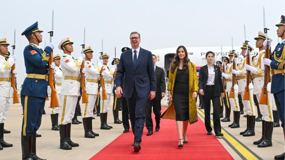 Serbian President Aleksandar Vucic arrives in Beijing for state visit