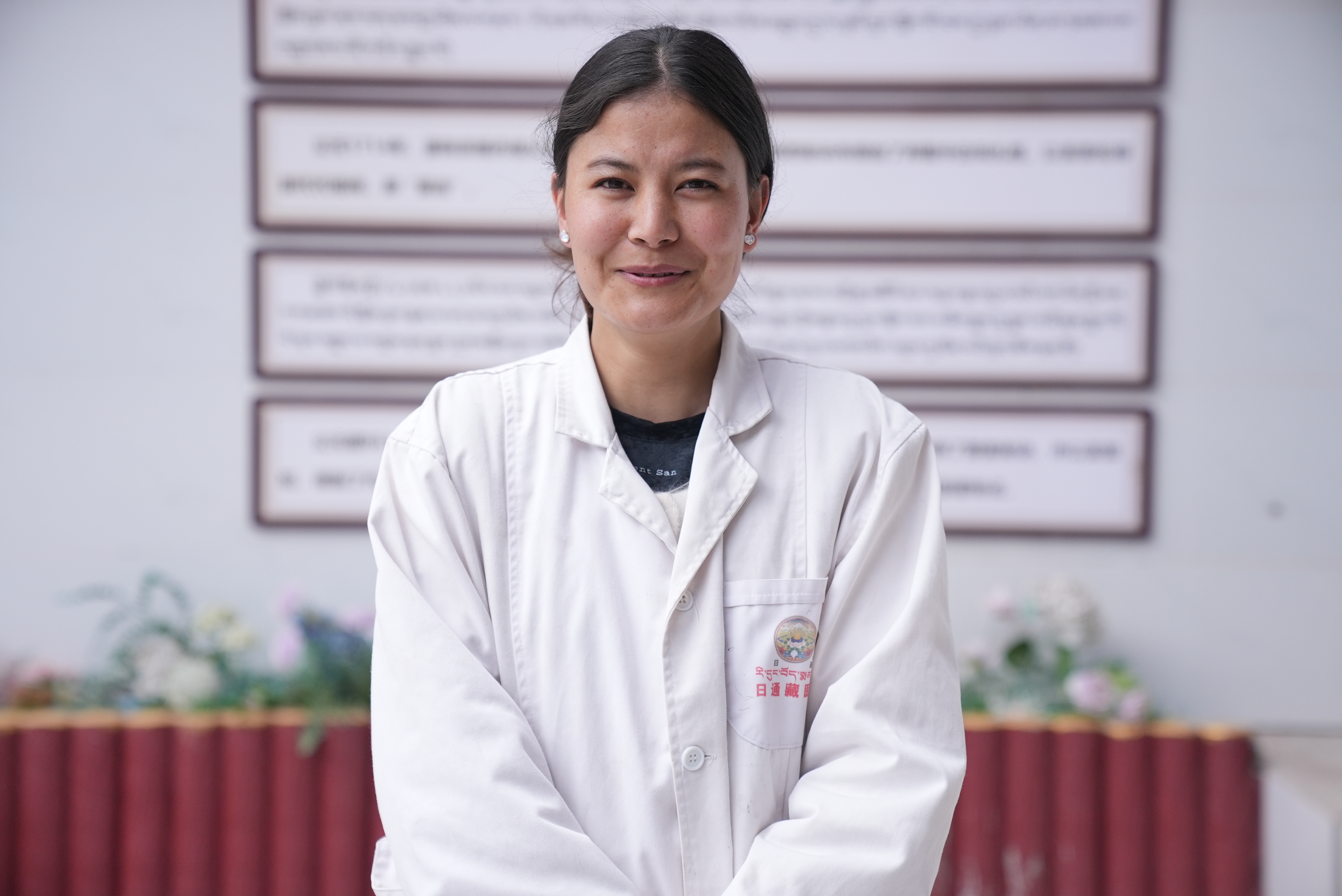 A lab technician at a company that makes Tibetan medicine in Ritong Township, Xizang Autonomous Region, China, May 15, 2026. Li Jian/CGTN