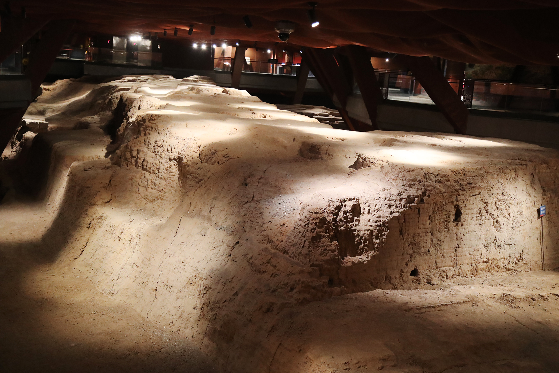 The preserved ruins of the ancient Yingtianmen are seen at the Yingtianmen site museum in Luoyang, Henan Province. /CGTN