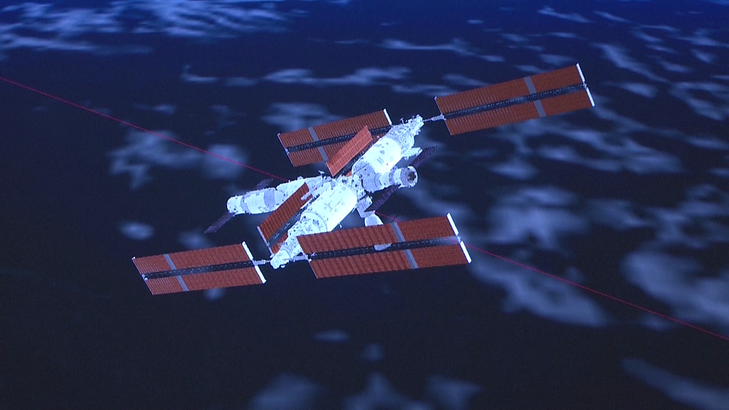 China's Shenzhou-23 crewed spaceship docks with the China Space Station, May 25, 2026. /China Manned Space Agency