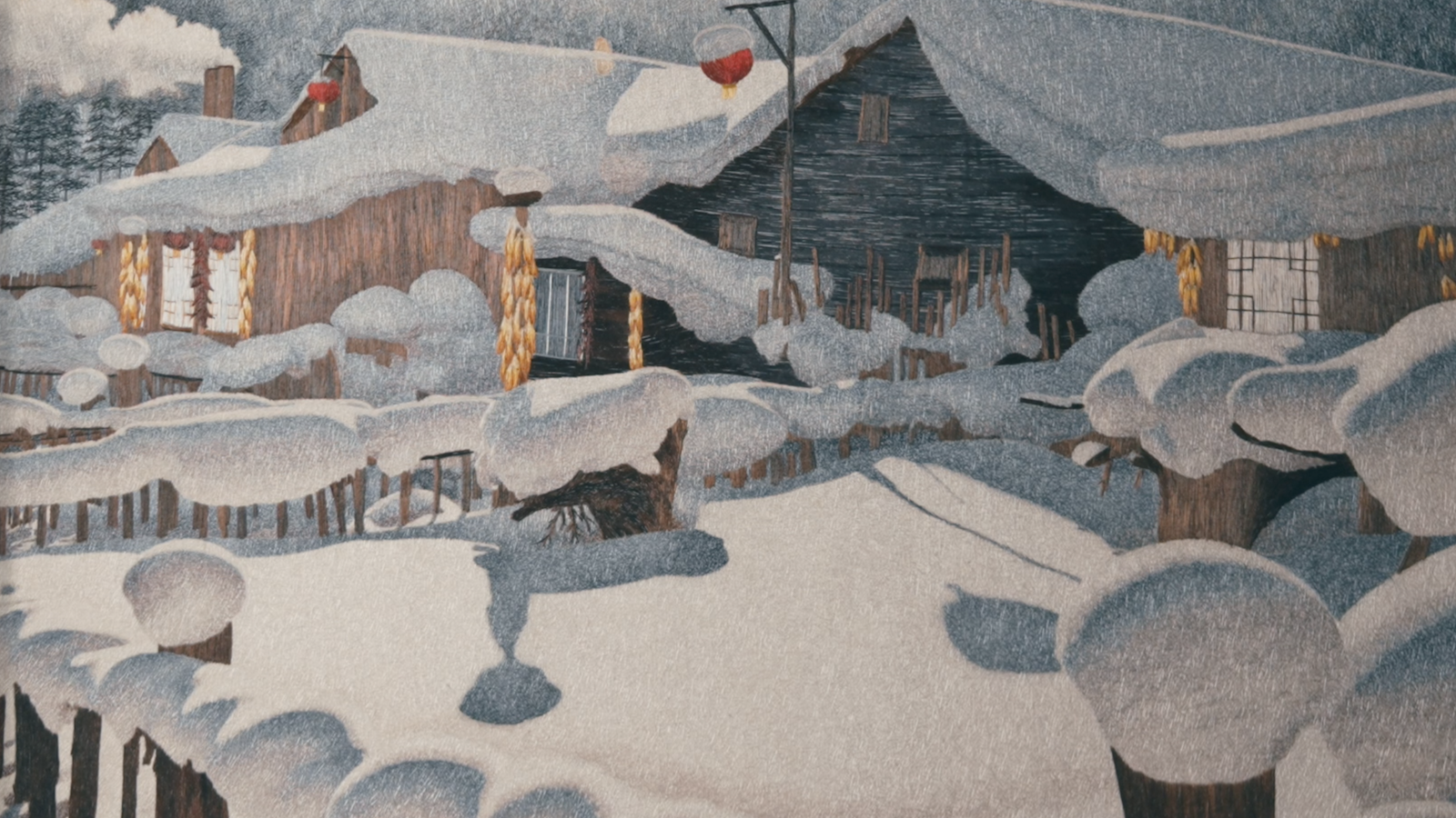 Bohai Mohe embroidery: An oil painting in embroidery