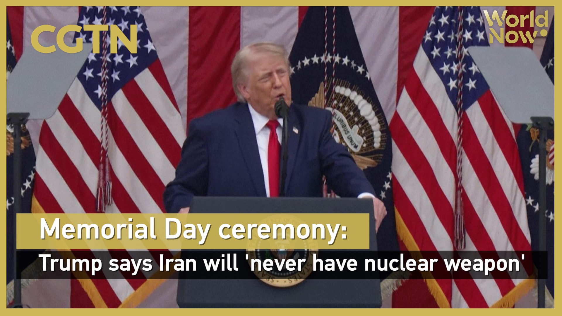 Trump says Iran will 'never have nuclear weapon'