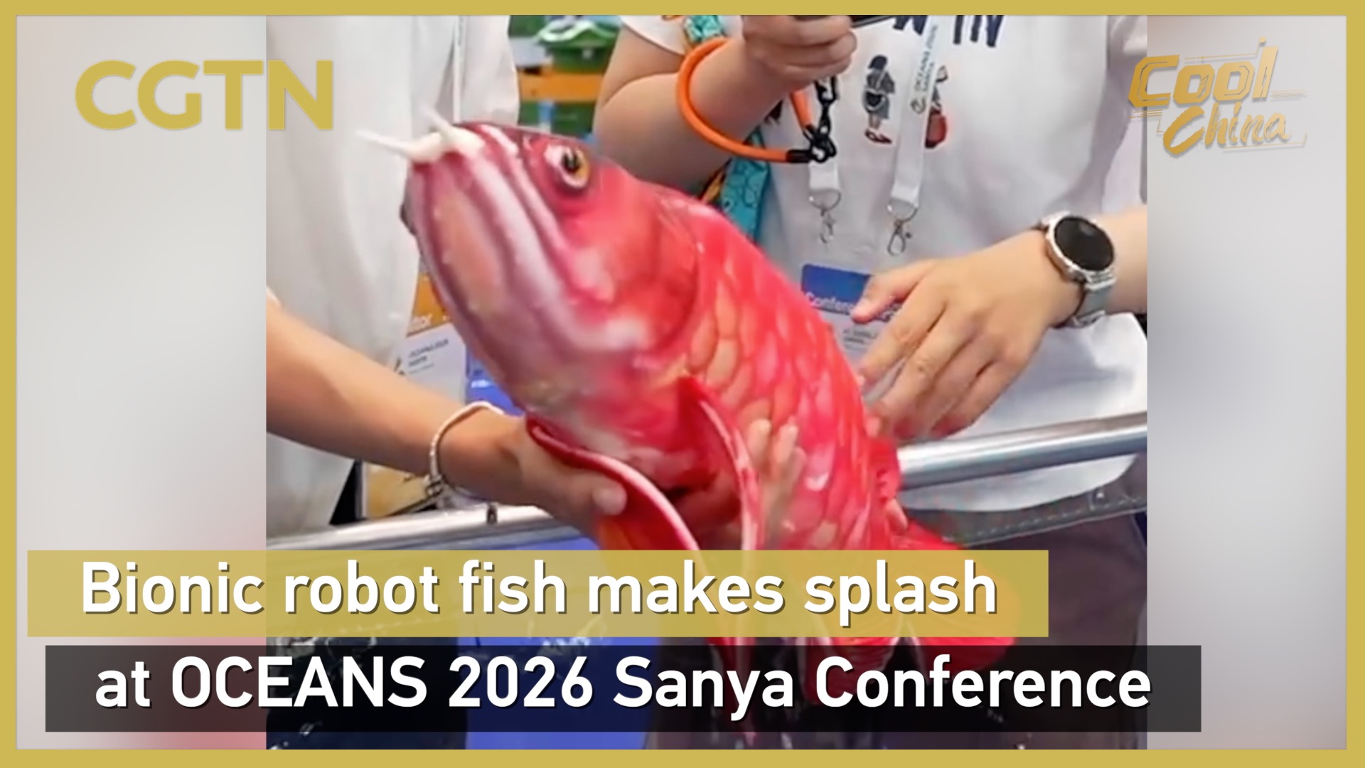 Bionic robot fish makes splash at OCEANS 2026 Sanya Conference