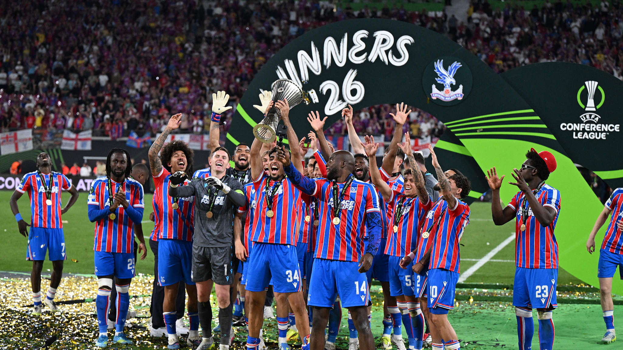 Crystal Palace edges Rayo Vallecano to win club's first European title