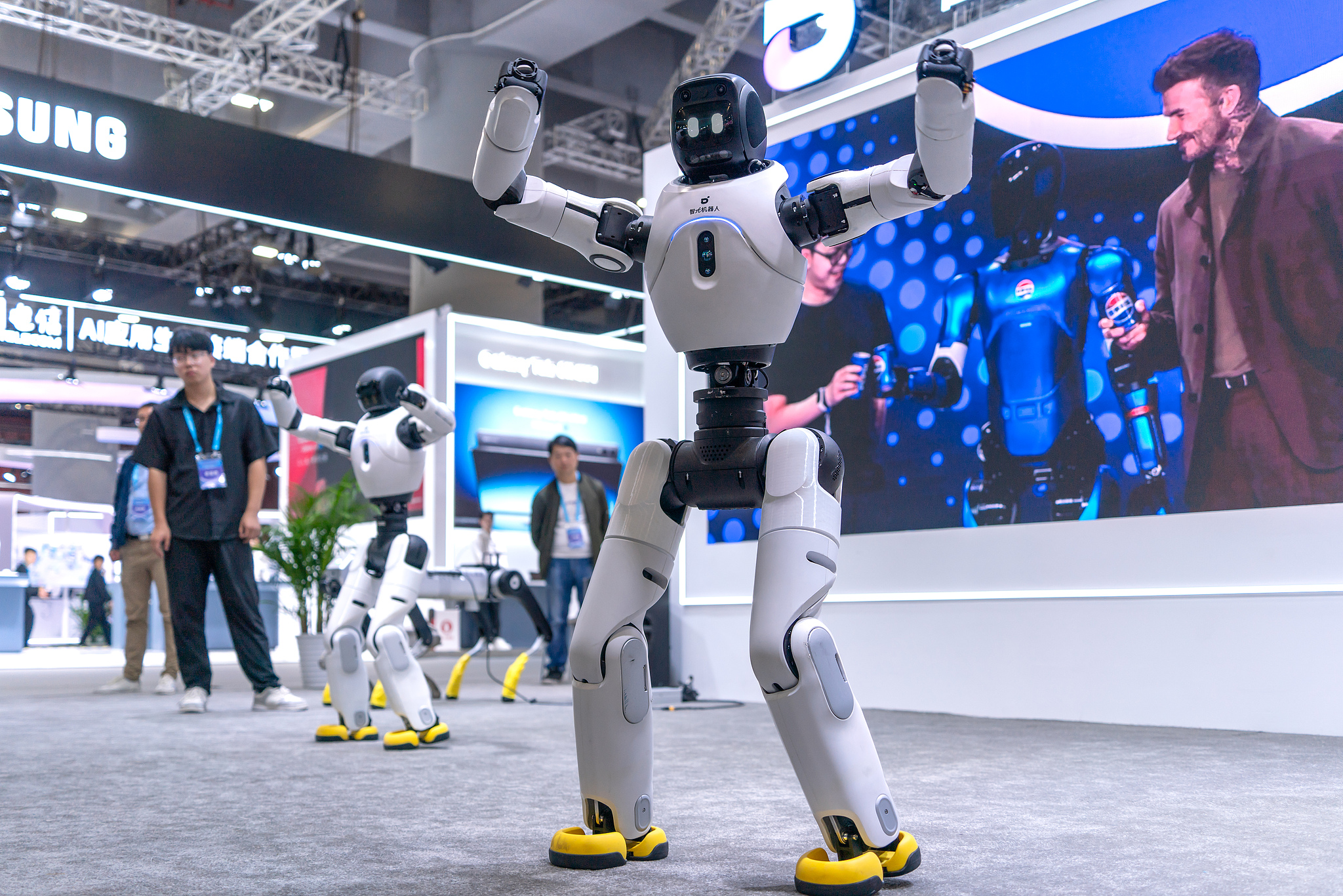 AgiBot's robots perform at an expo in Guangzhou, south China's Guangdong Province, December 5, 2025. /VCG