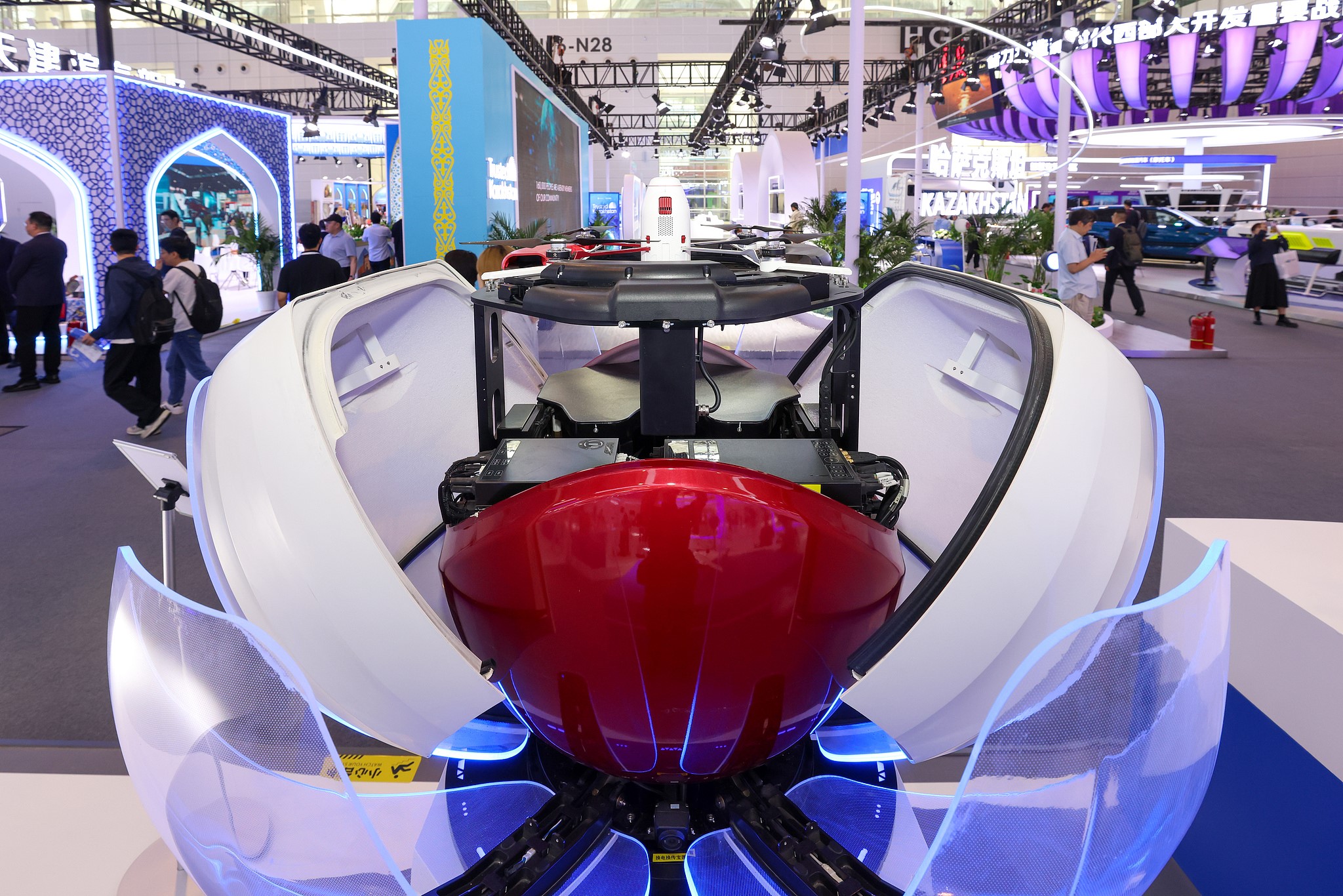 An autonomous inspection drone at the World Intelligence Expo, east China's Tianjin Municipality, May 28, 2026. /VCG