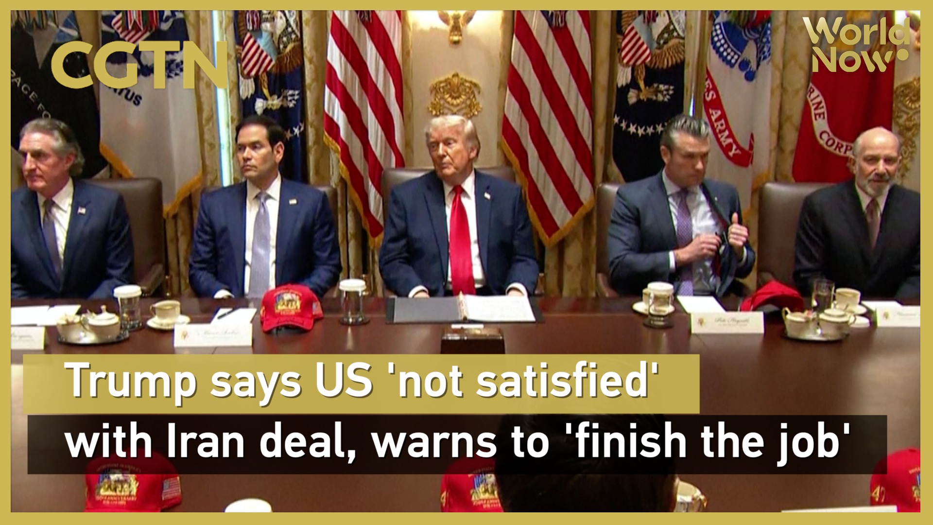 Trump says US 'not satisfied' with Iran deal, warns to 'finish the job'