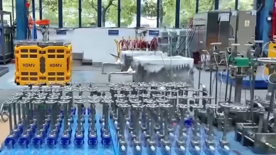 Cryogenic valves in a lab. /CMG