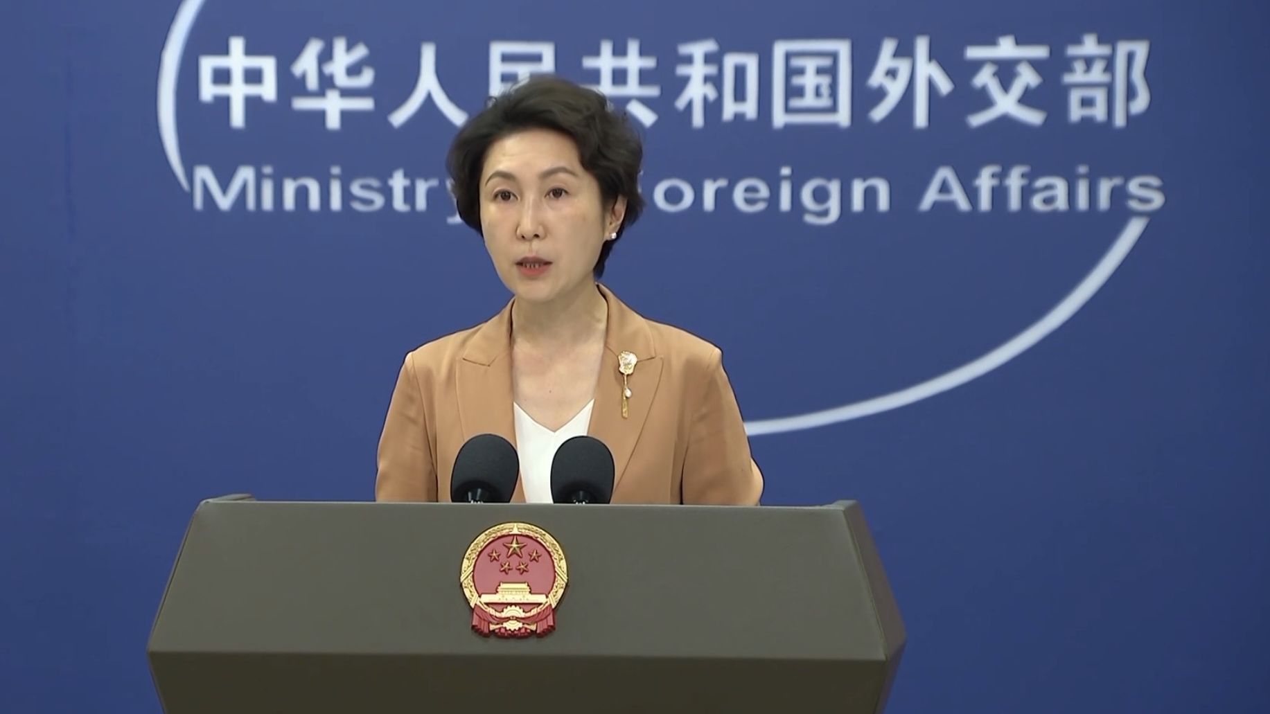 Chinese Foreign Ministry spokesperson Mao Ning answers questions at a regular press briefing, May 29, 2026. /CMG