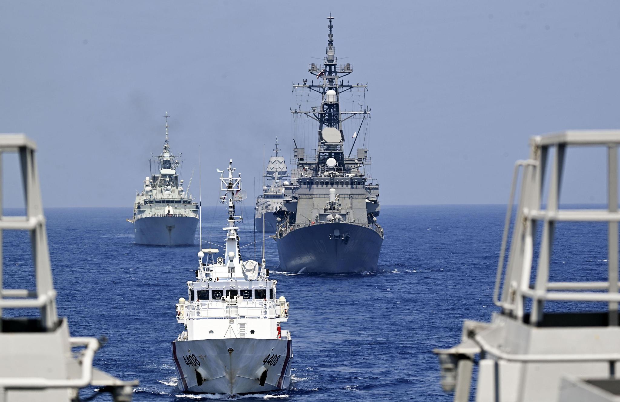 The Japan Maritime Self-Defense Force's Ikazuchi destroyer takes part in the US-Philippine annual 